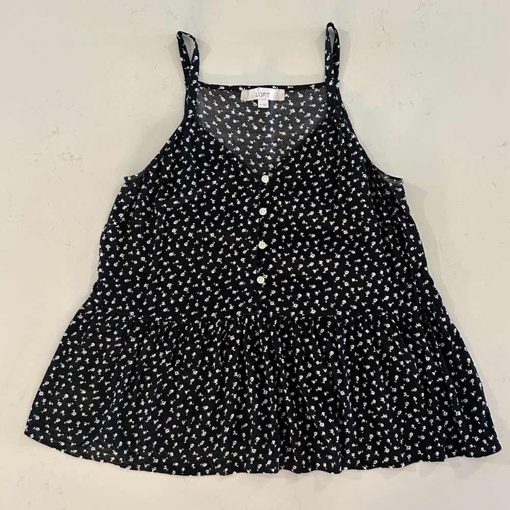 Loft Ditsy Floral Button Cami